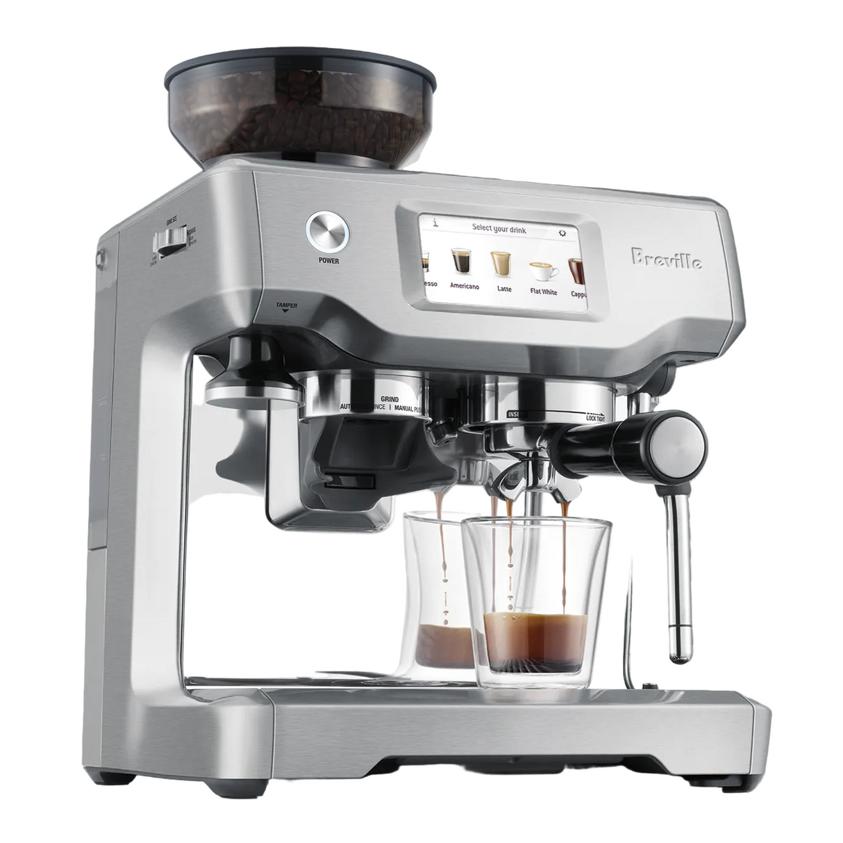 Barista Touch Espresso Machine with shot glass of espresso.
