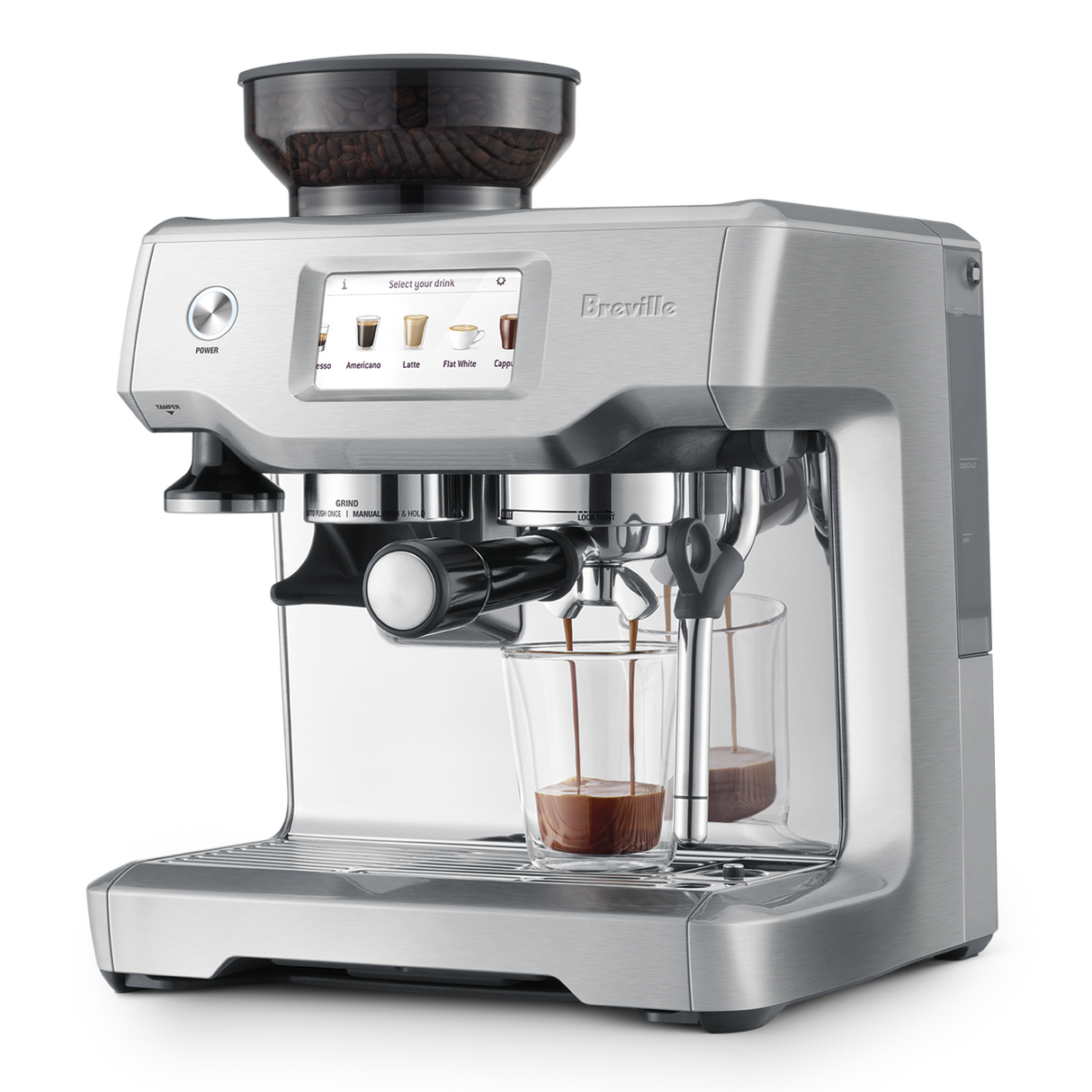Barista Touch Espresso Machine with shot glass of espresso.