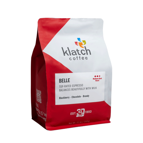 A bag of Klatch Coffee's Belle Espresso