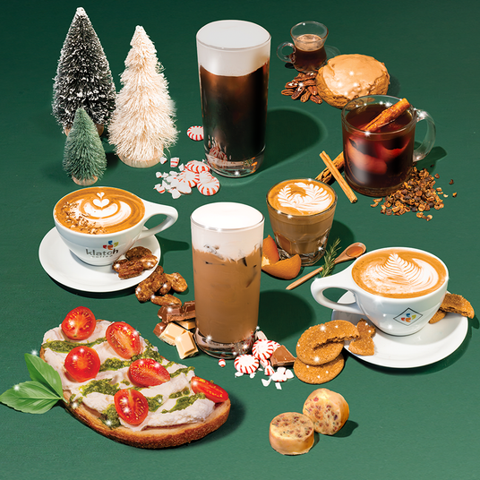 Klatch Coffee Holiday Cheer Menu