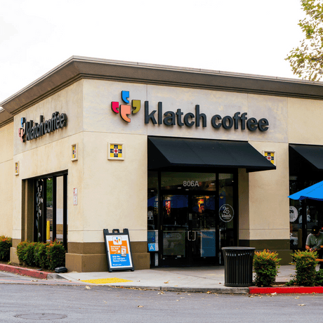 Exterior of Klatch Coffee San Dimas