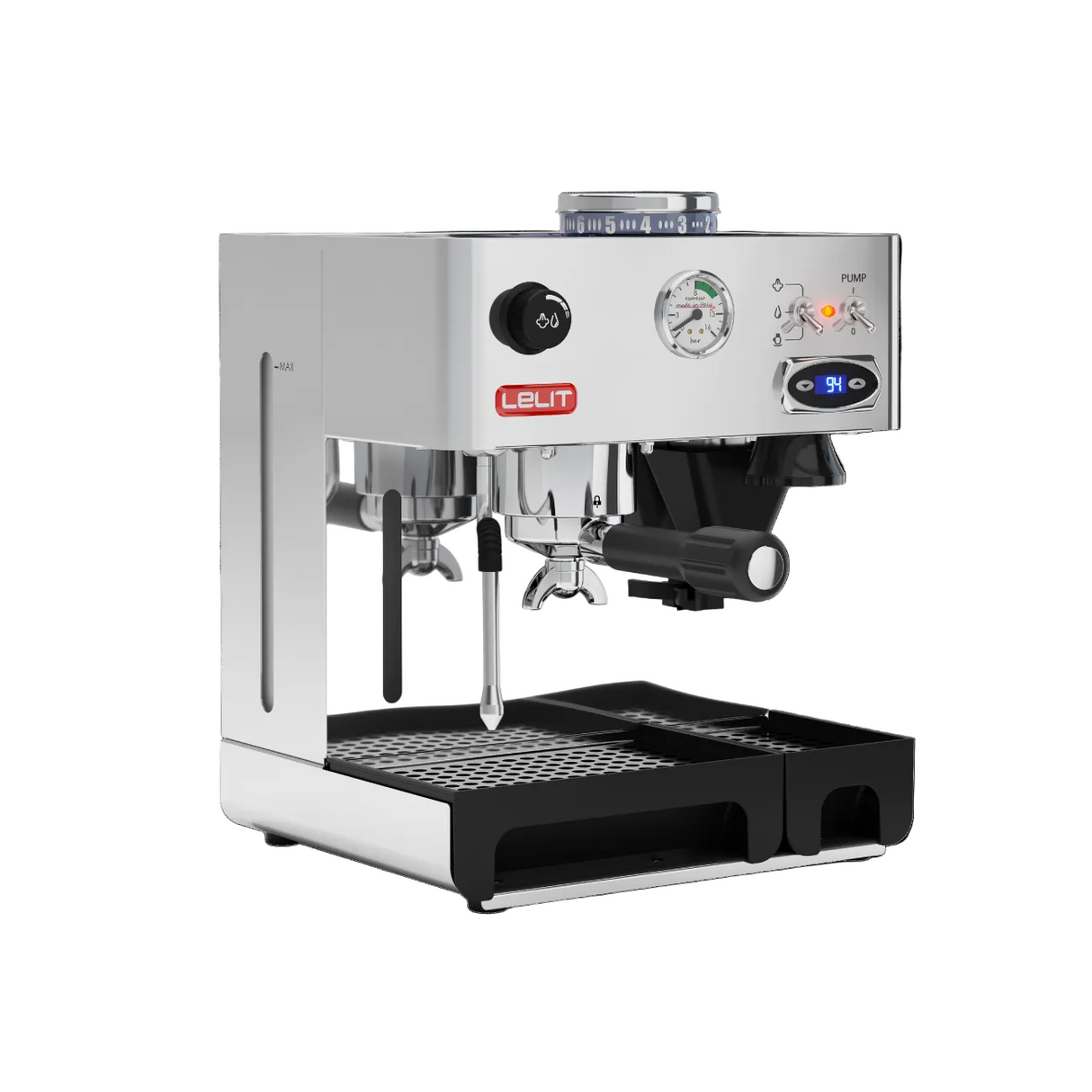Lelit Anita Espresso Machine W/Grinder on a white background