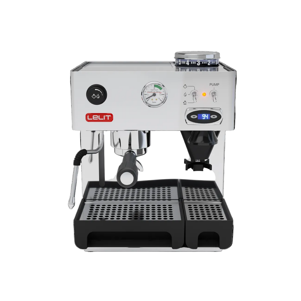 Lelit Anita Espresso Machine W/Grinder on a white background