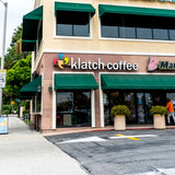 Photograph of Klatch Coffee's Pasadena location.