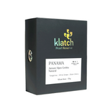 Klatch Pearl Reserve coffee packaging with Panama Janson Alpes Geisha on a white background