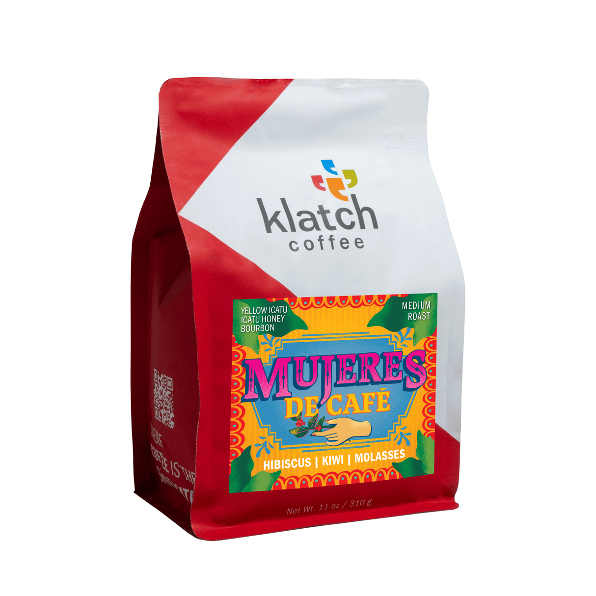 Klatch Coffee 'Mujeres de Cafe' bag on a white background