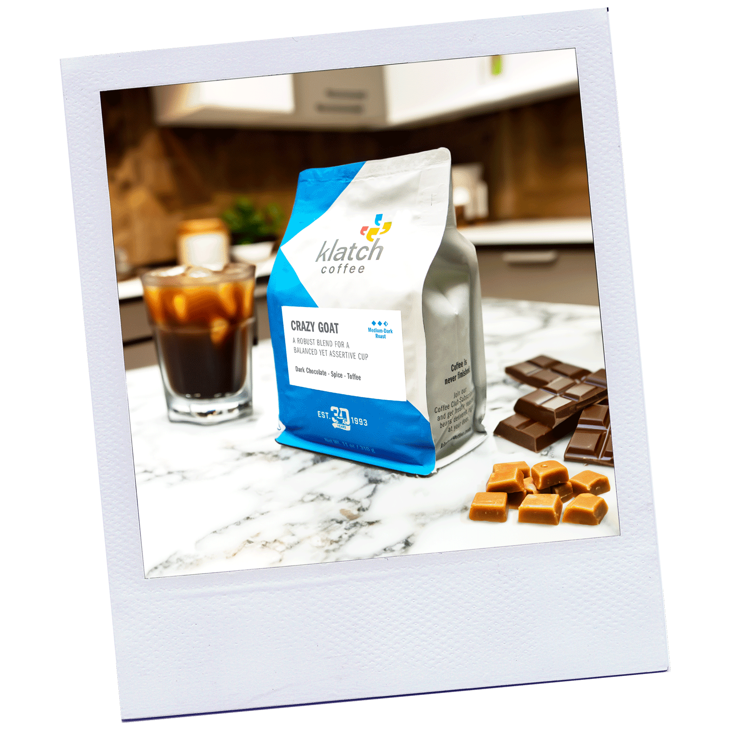 Crazy Goat Blend Klatch Coffee Perfect for Cold Brew