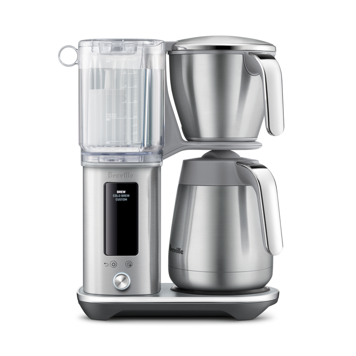 Breville coffee maker with digital display.