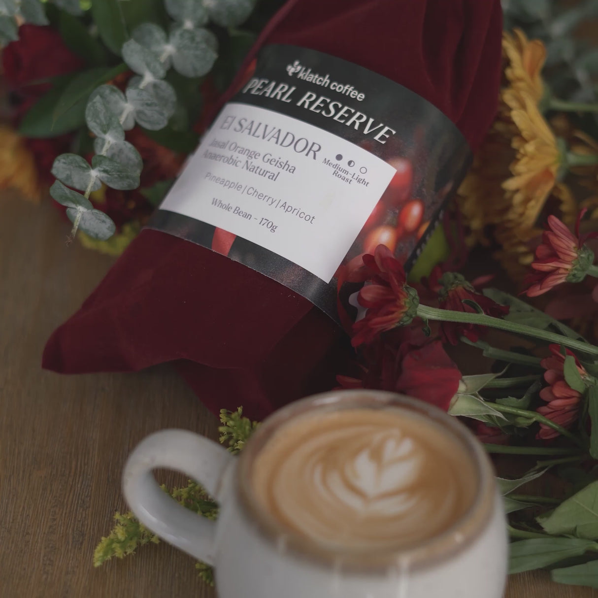 Coffee being ground and brewed in an espresso machine.