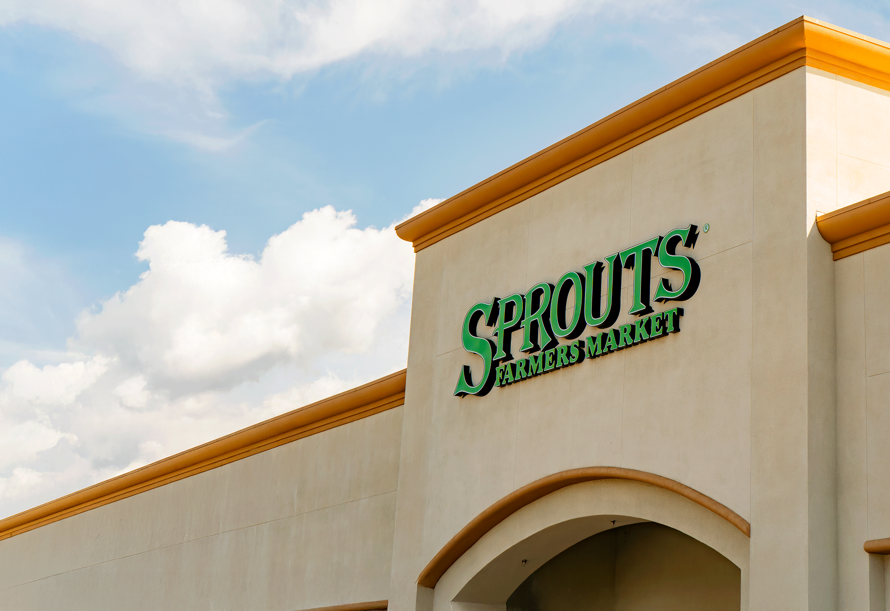 Image of the Sprouts Farmers Market logo displayed on the storefront.